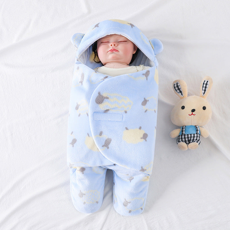 Imported Baby Winter Warm Swaddle with Footmuff Legs Sleeping Bag 0-9 Months