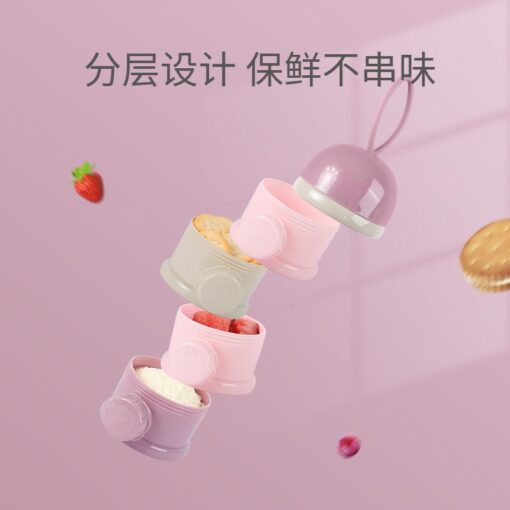 Durable 3 Layer Baby Milk Powder Container